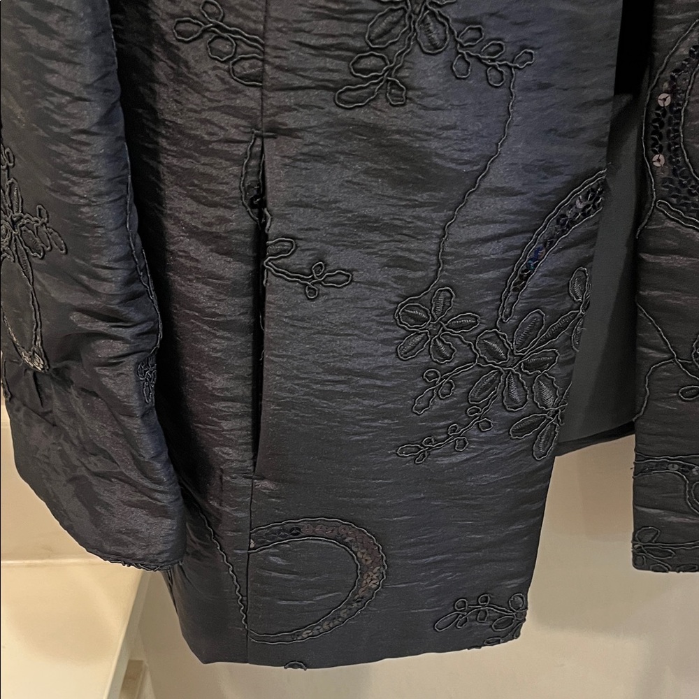 Chico's Charcoal Embroidered Jacket - Picture 4 of 7
